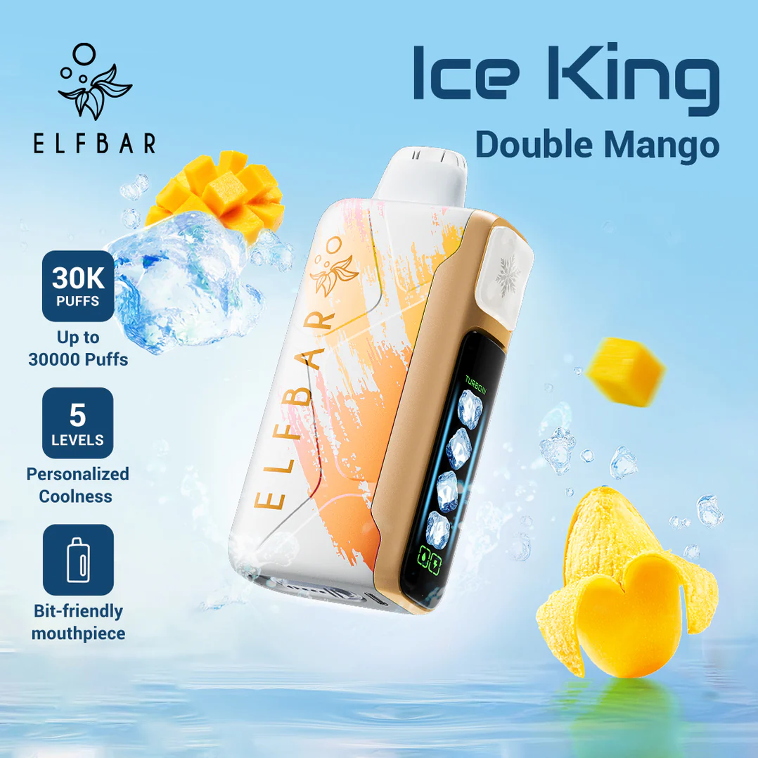 ELFBAR ICE KING 30,000 Puffs Disposable E-cigarette | 5 Adjustable Ice Levels × Ultra-Long Battery Life - VAPESAU