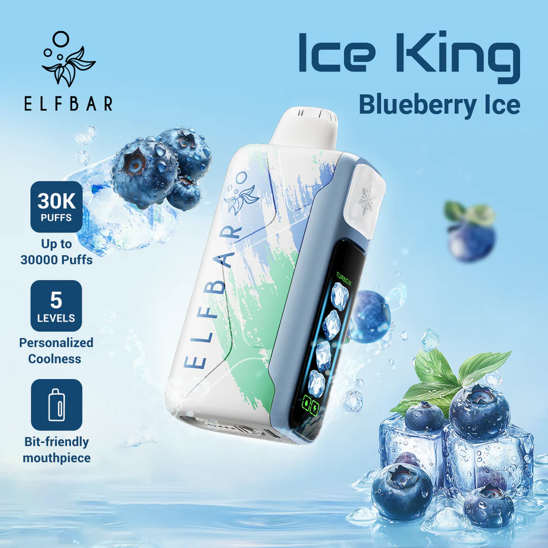 ELFBAR ICE KING 30,000 Puffs Disposable E-cigarette | 5 Adjustable Ice Levels × Ultra-Long Battery Life - VAPESAU