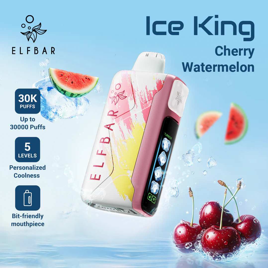 ELFBAR ICE KING 30,000 Puffs Disposable E-cigarette | 5 Adjustable Ice Levels × Ultra-Long Battery Life - VAPESAU