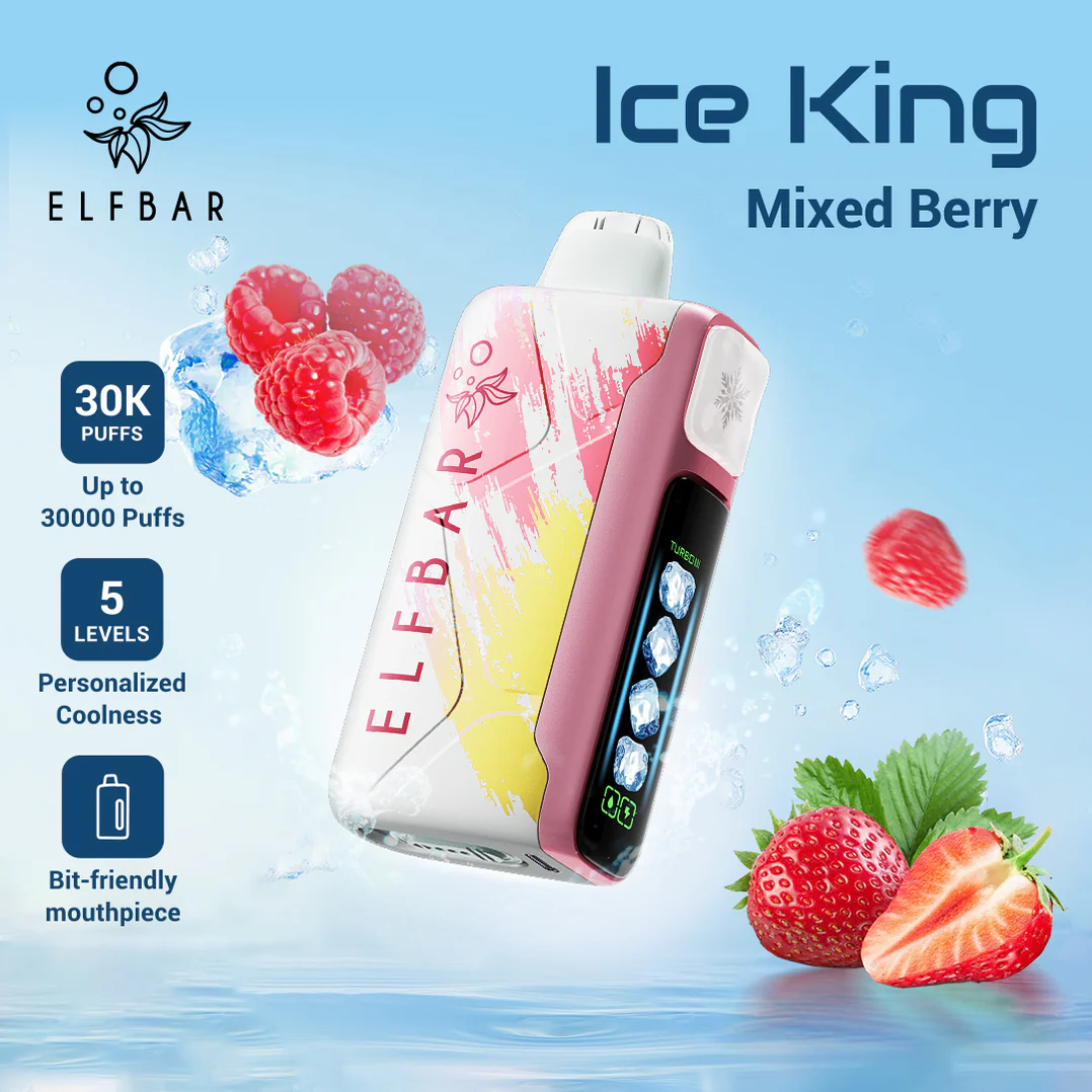 ELFBAR ICE KING 30,000 Puffs Disposable E-cigarette | 5 Adjustable Ice Levels × Ultra-Long Battery Life - VAPESAU