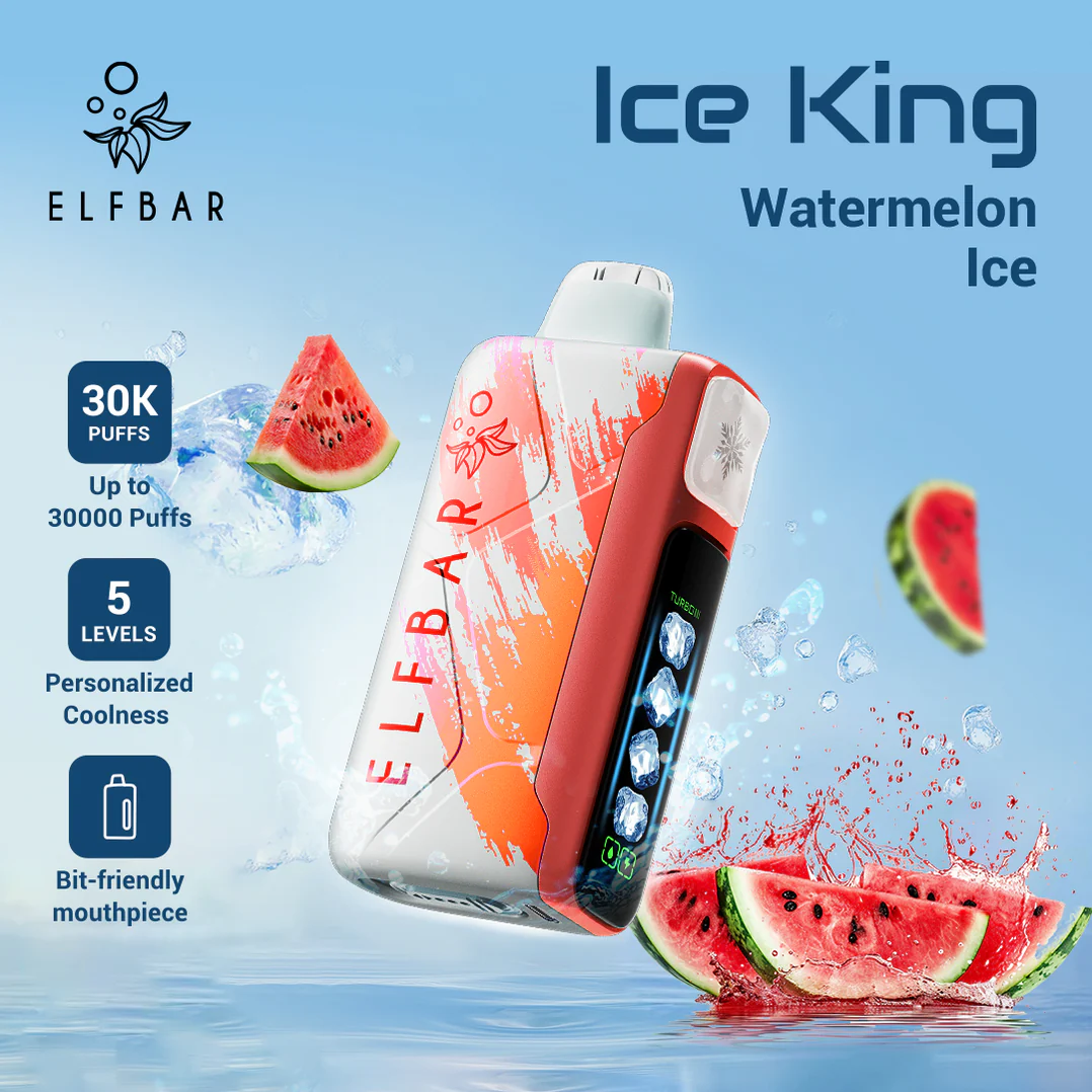 ELFBAR ICE KING 30,000 Puffs Disposable E-cigarette | 5 Adjustable Ice Levels × Ultra-Long Battery Life - VAPESAU