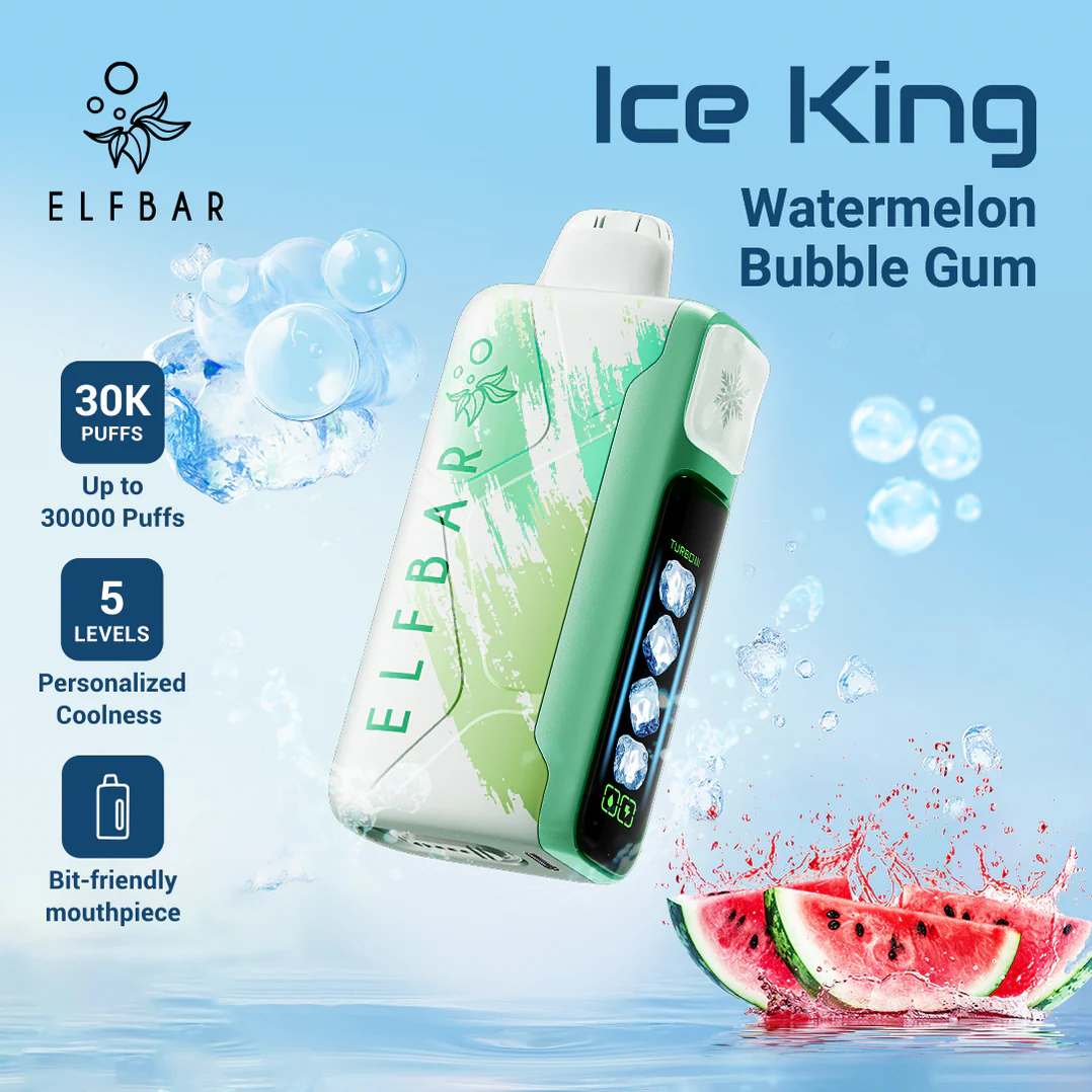 ELFBAR ICE KING 30,000 Puffs Disposable E-cigarette | 5 Adjustable Ice Levels × Ultra-Long Battery Life - VAPESAU