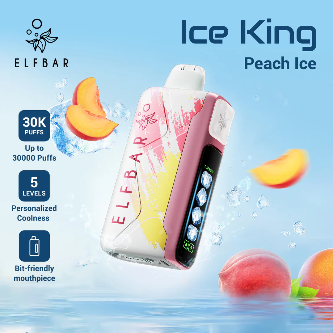 ELFBAR ICE KING 30,000 Puffs Disposable E-cigarette | 5 Adjustable Ice Levels × Ultra-Long Battery Life - VAPESAU