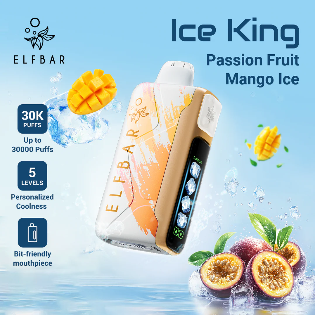 ELFBAR ICE KING 30,000 Puffs Disposable E-cigarette | 5 Adjustable Ice Levels × Ultra-Long Battery Life - VAPESAU