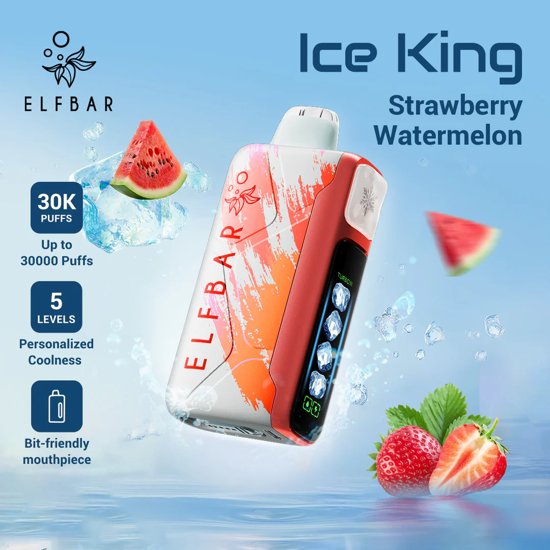 ELFBAR ICE KING 30,000 Puffs Disposable E-cigarette | 5 Adjustable Ice Levels × Ultra-Long Battery Life - VAPESAU