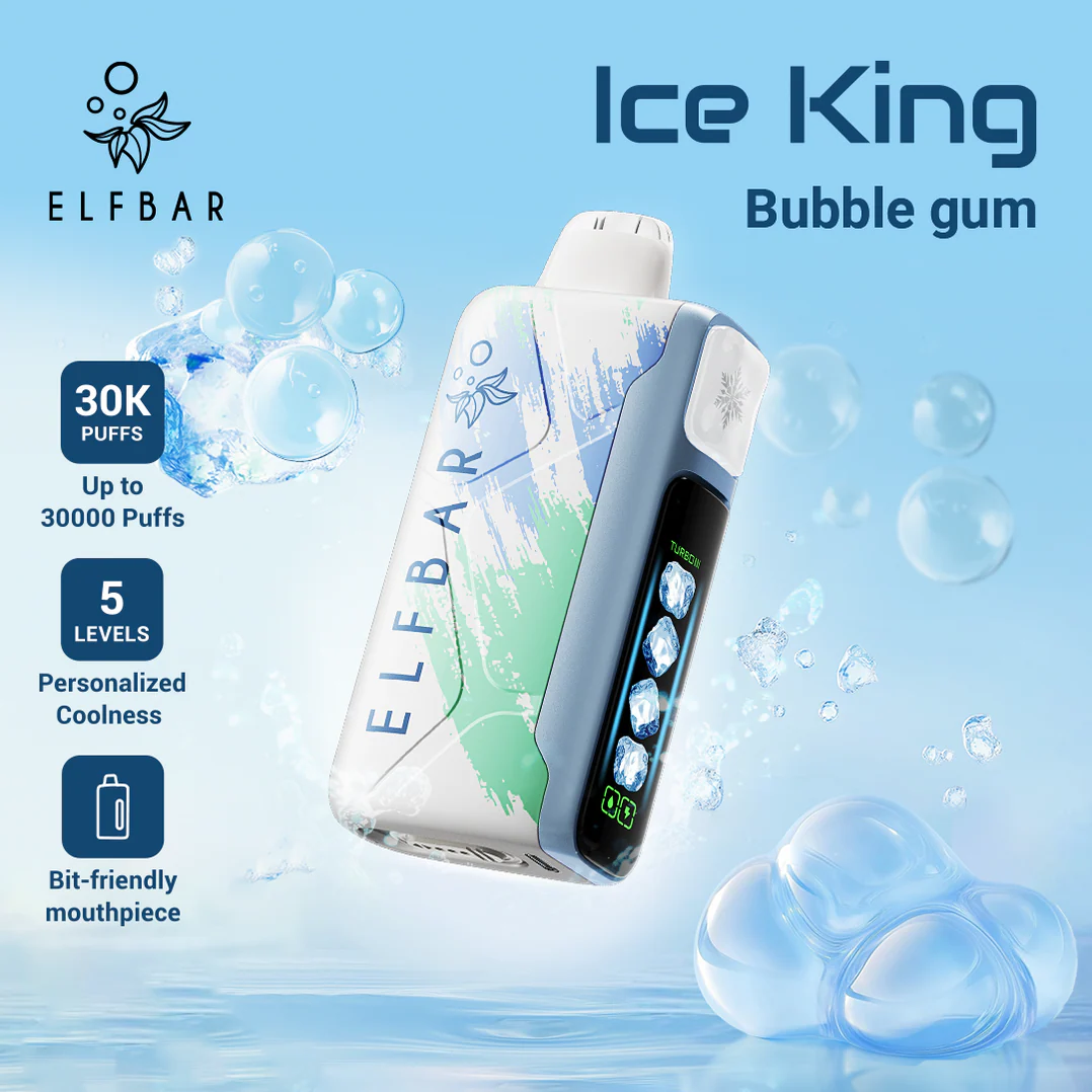 ELFBAR ICE KING 30,000 Puffs Disposable E-cigarette | 5 Adjustable Ice Levels × Ultra-Long Battery Life - VAPESAU