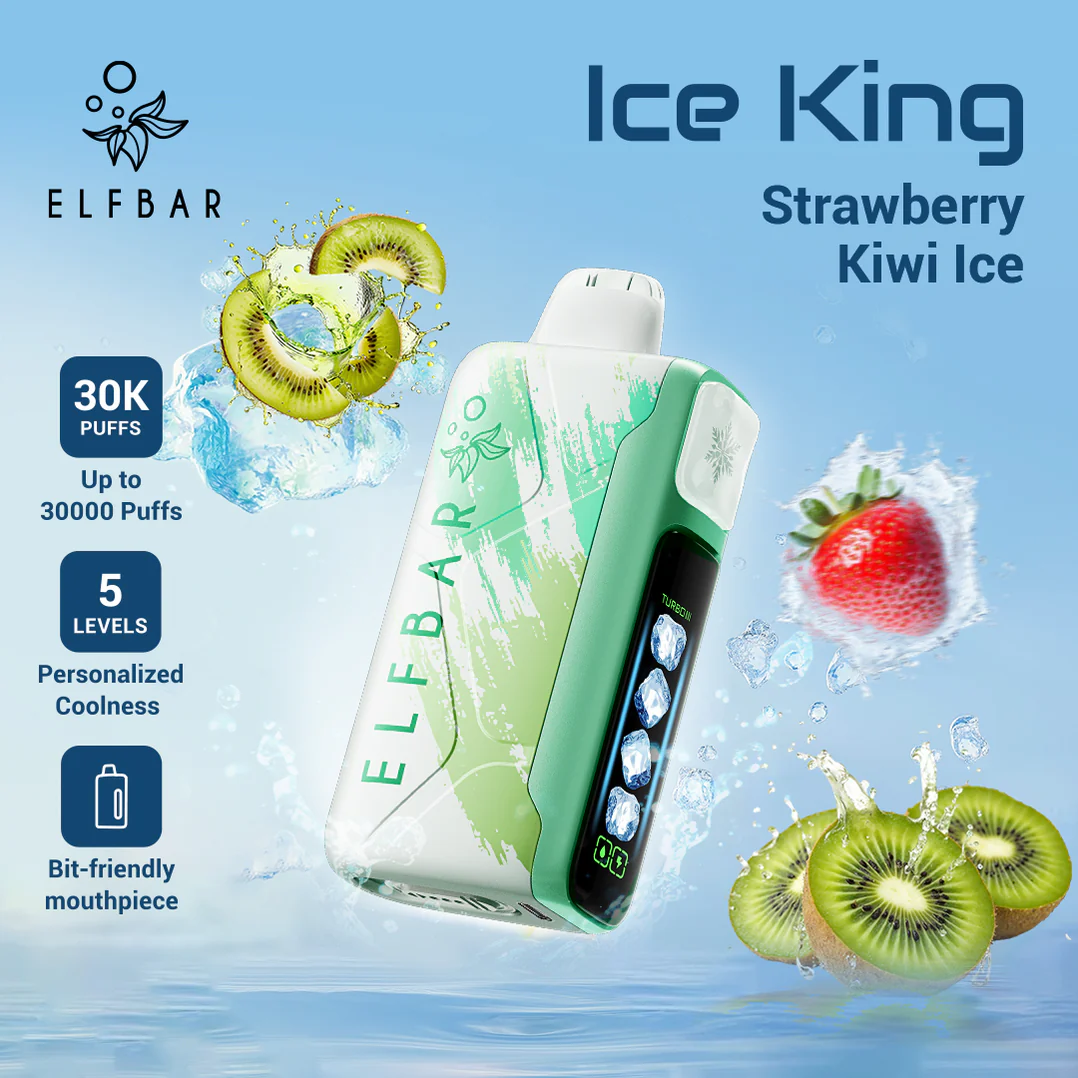 ELFBAR ICE KING 30,000 Puffs Disposable E-cigarette | 5 Adjustable Ice Levels × Ultra-Long Battery Life - VAPESAU