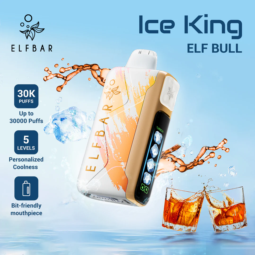 ELFBAR ICE KING 30,000 Puffs Disposable E-cigarette | 5 Adjustable Ice Levels × Ultra-Long Battery Life - VAPESAU