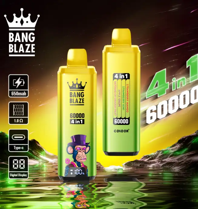 Bang Blaze 60000 Puffs 60k 4 in 1 Smart Screen Disposable Vape Wholesale - VAPESAU