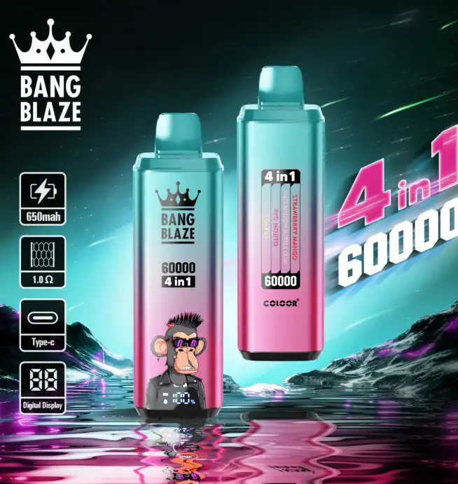 Bang Blaze 60000 Puffs 60k 4 in 1 Smart Screen Disposable Vape Wholesale - VAPESAU