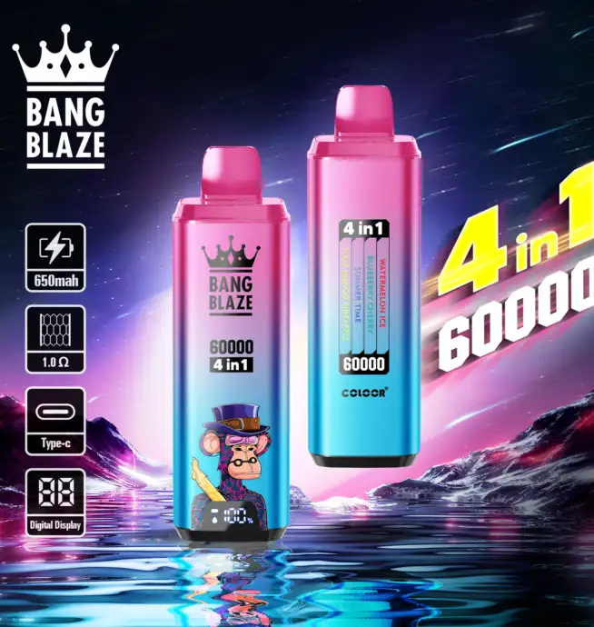Bang Blaze 60000 Puffs 60k 4 in 1 Smart Screen Disposable Vape Wholesale - VAPESAU