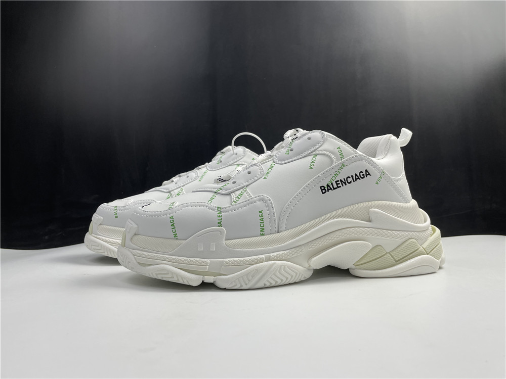 BALENCIAGA: Triple S sneakers with all over logo - White | Balenciaga sneakers 524039 W2FA1