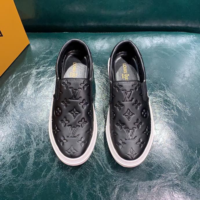 Louis Vuitton Unisex Beverly Hills Slip-On Sneaker Monogram Embossed Calf Leather