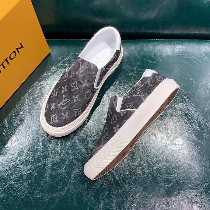 Louis Vuitton Unisex Beverly Hills Slip-On Sneaker Monogram Embossed Calf Leather