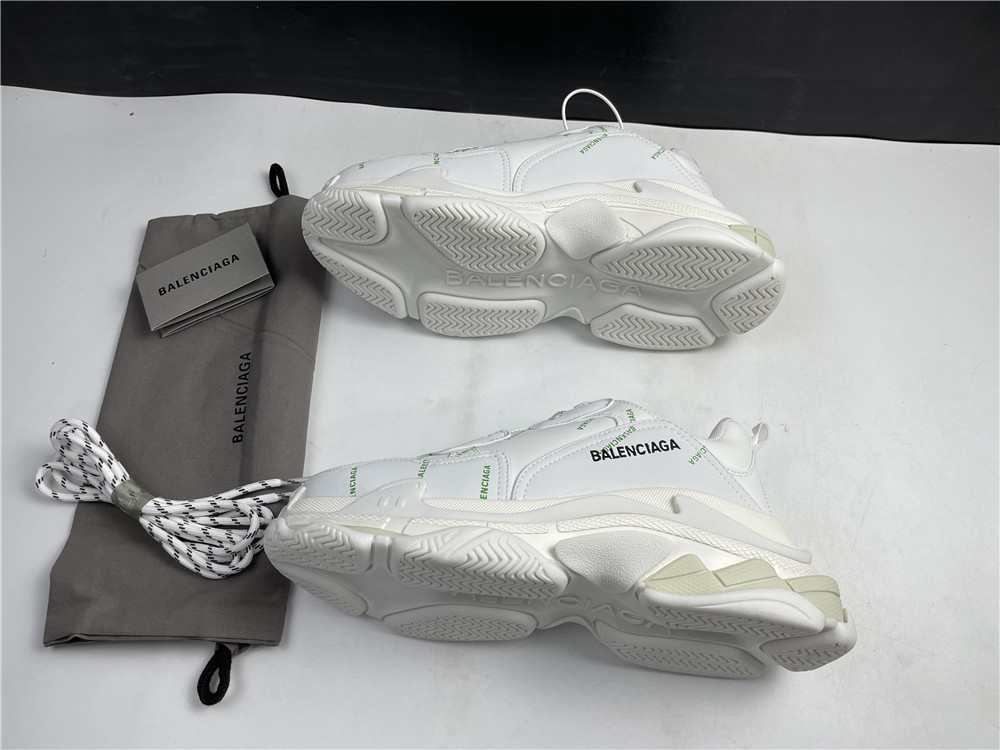 BALENCIAGA: Triple S sneakers with all over logo - White | Balenciaga sneakers 524039 W2FA1