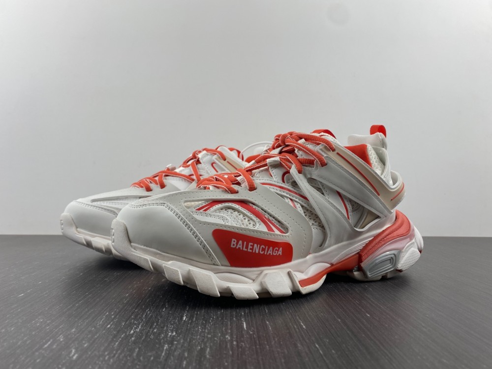 Balenciaga White & Red Track Sneakers WHITE & RED