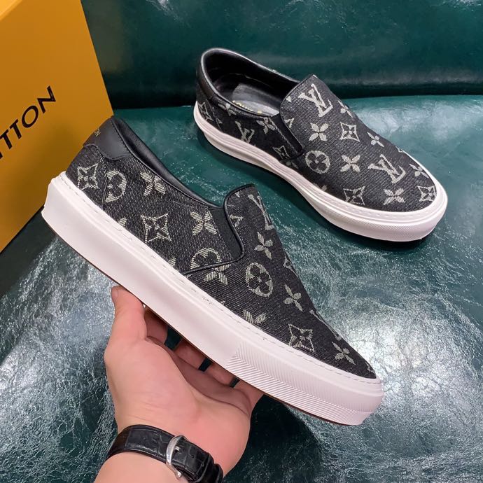 Louis Vuitton Unisex Beverly Hills Slip-On Sneaker Monogram Embossed Calf Leather