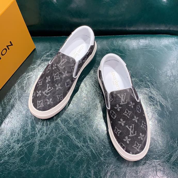 Louis Vuitton Unisex Beverly Hills Slip-On Sneaker Monogram Embossed Calf Leather