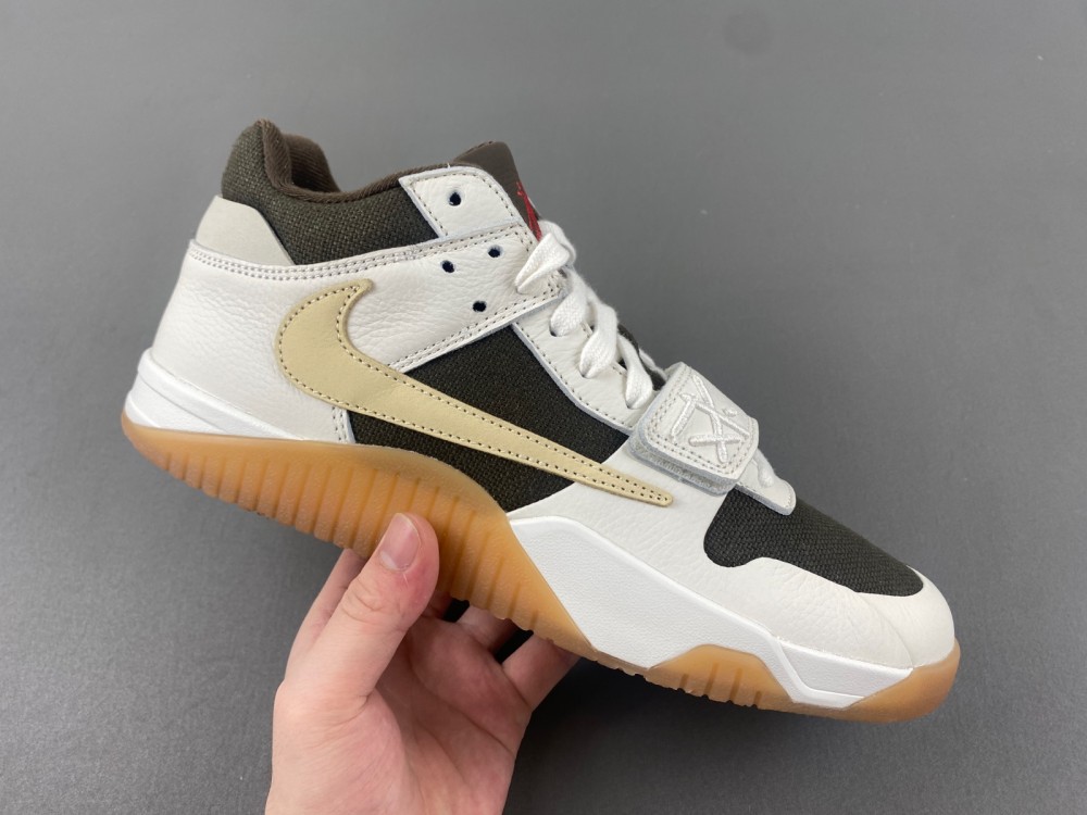 Travis Scott x Jordan Cut The Check New inverted hook White brown burnt yellow FZ8117-100