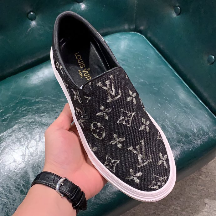 Louis Vuitton Unisex Beverly Hills Slip-On Sneaker Monogram Embossed Calf Leather