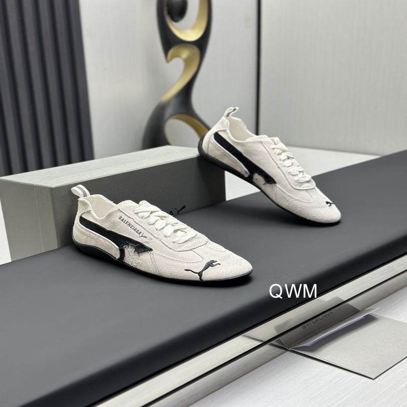 Balenciaga x Puma Speedcat Suede Distressed White Black