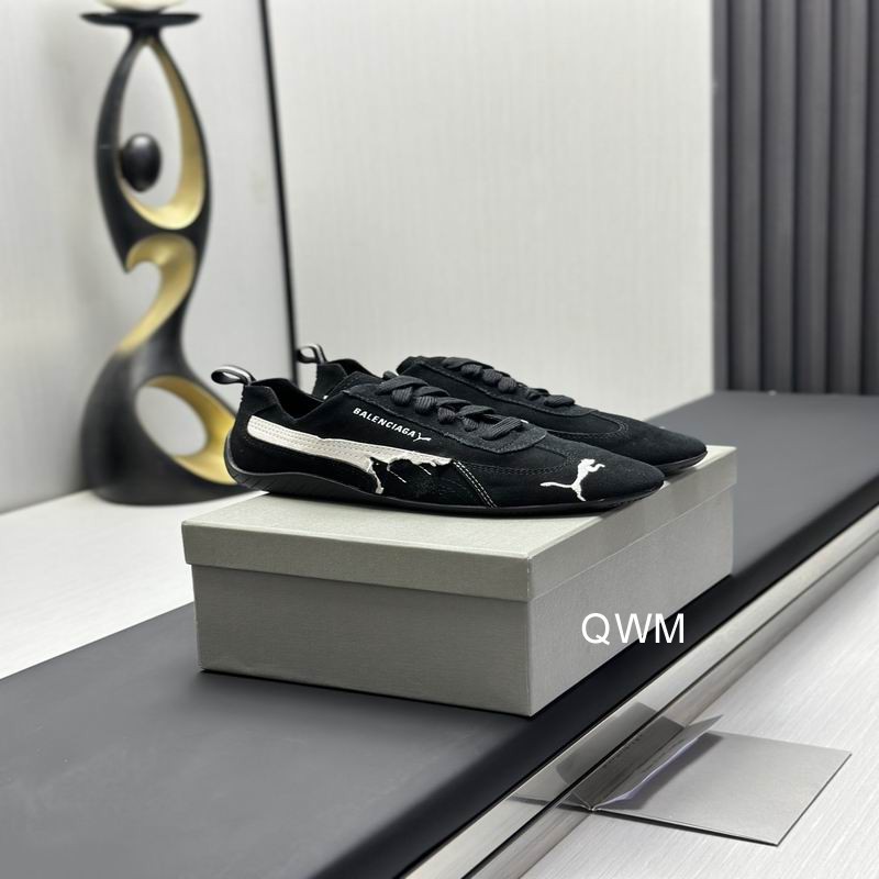 Balenciaga x Puma Speedcat Suede Distressed Black White