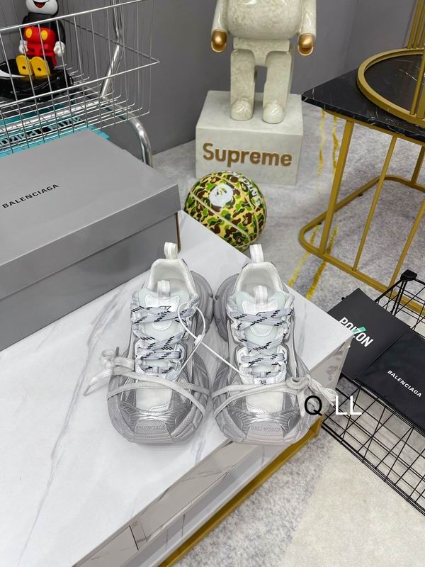 Balenciaga White Silver 3XL Sneakers