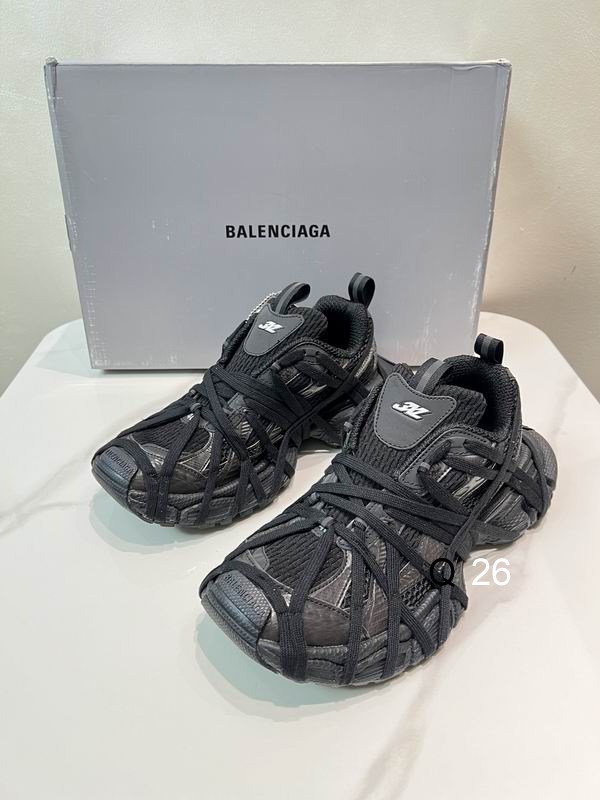 Balenciaga Track Shoes Black Color White Details