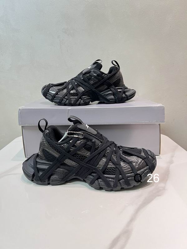 Balenciaga Track Shoes Black Color White Details