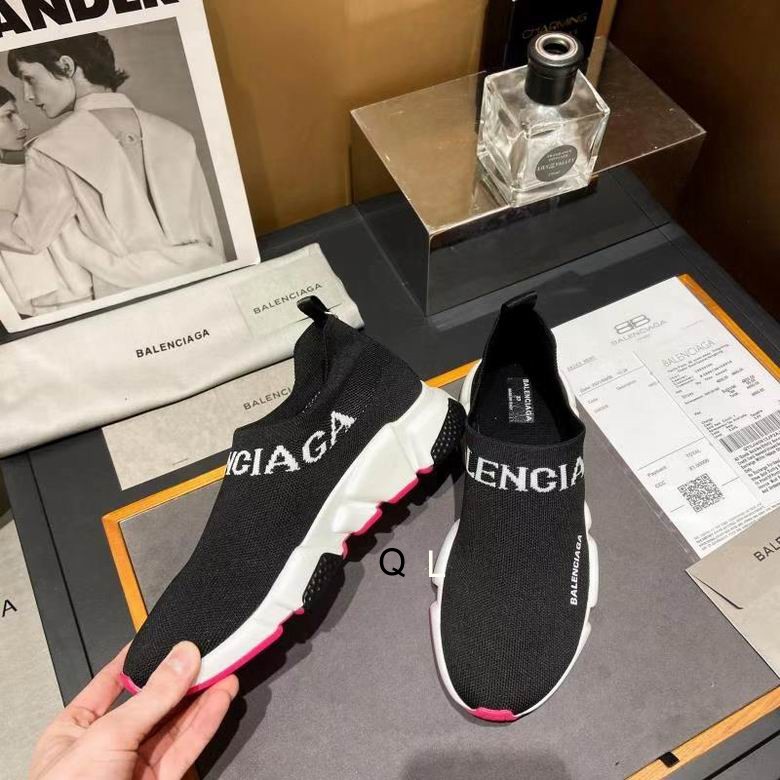 Balenciaga Speed 2.0 Lace Up Black Pink