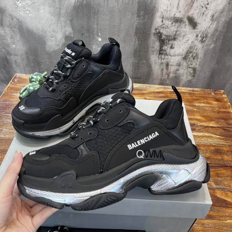 Balenciaga Wmns Triple S Sneaker 'Black Iridescent'