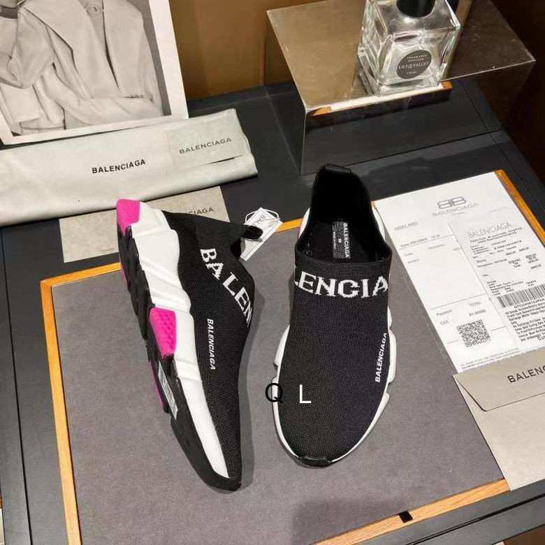 Balenciaga Speed 2.0 Lace Up Black Purple Sole