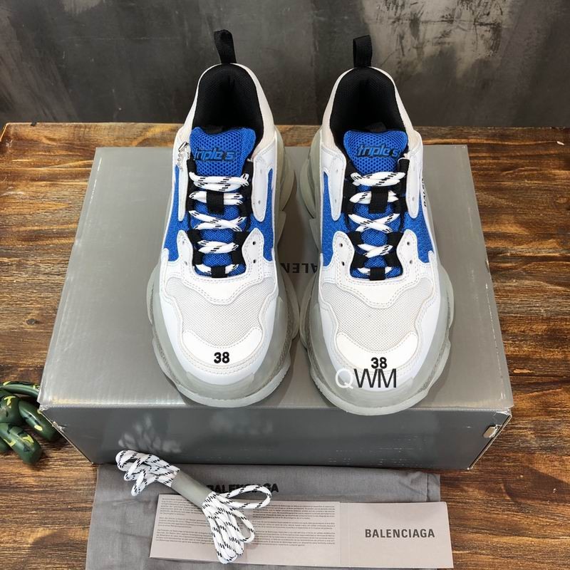 Balenciaga Triple S White Blue