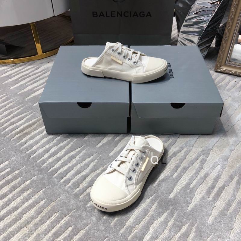 Balenciaga Paris Mule White