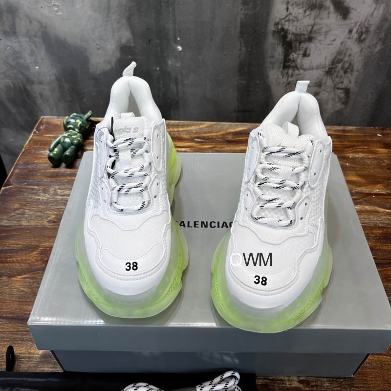 Balenciaga Wmns Triple S Sneaker 'Clear Sole - White Fluo Yellow'