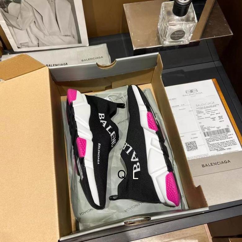 Balenciaga Speed 2.0 Lace Up Black Purple Sole