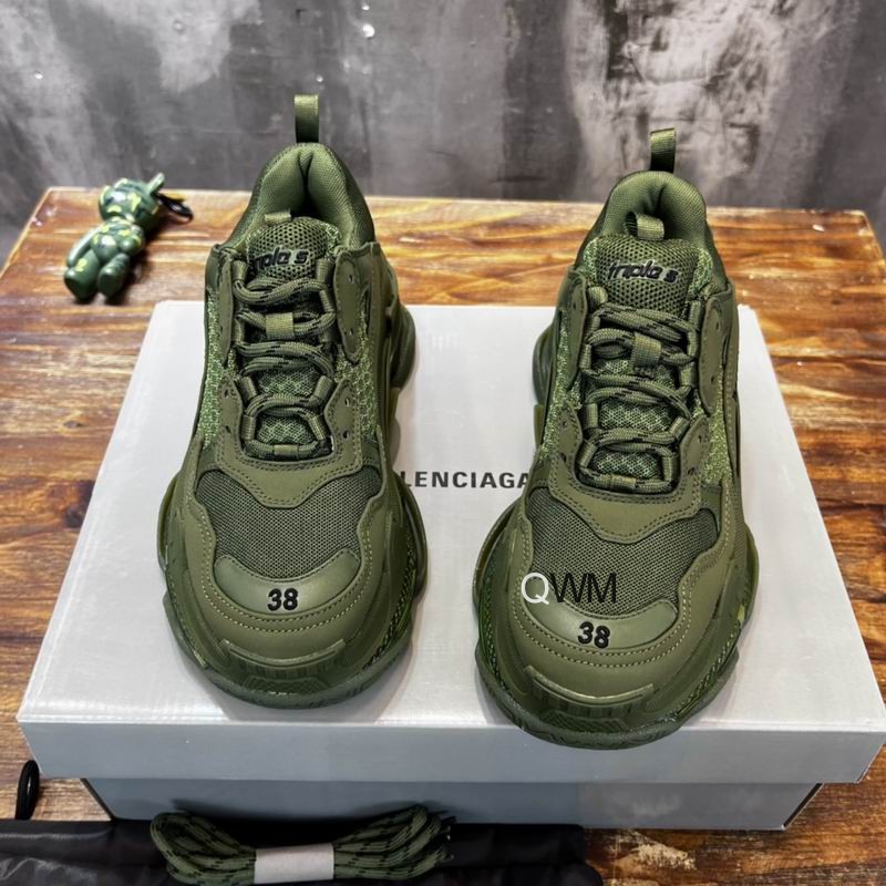 Balenciaga Triple S Clear Sole Dark Green
