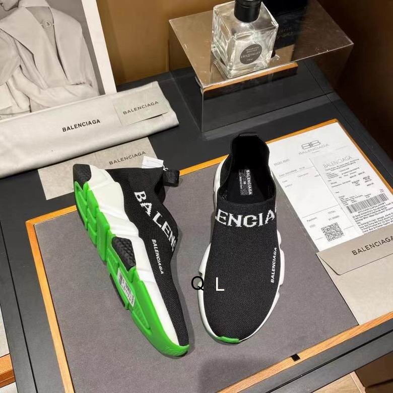 Balenciaga Speed Lace Up Black Green