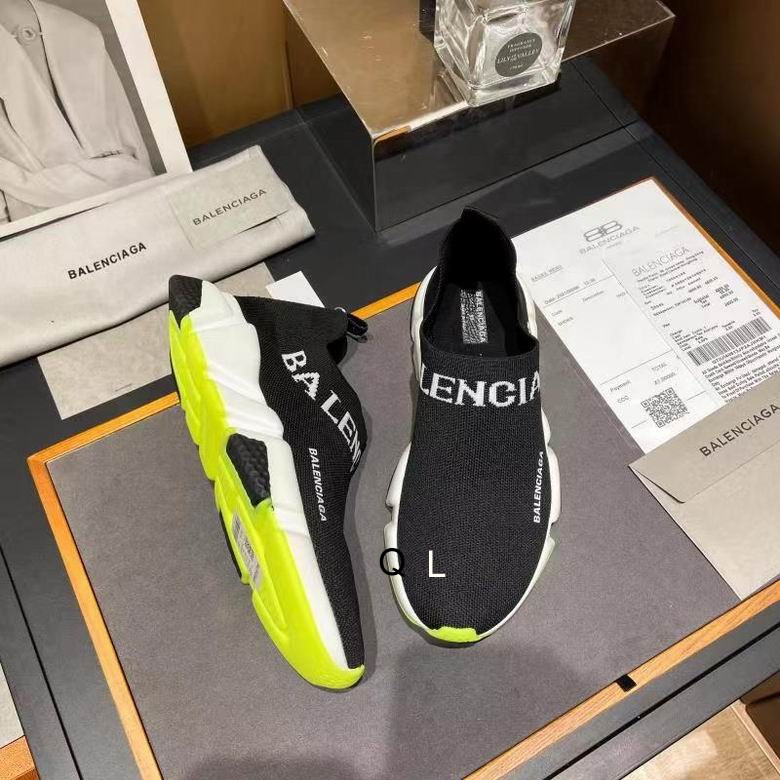 Balenciaga Speed Lace Up Black Yellow