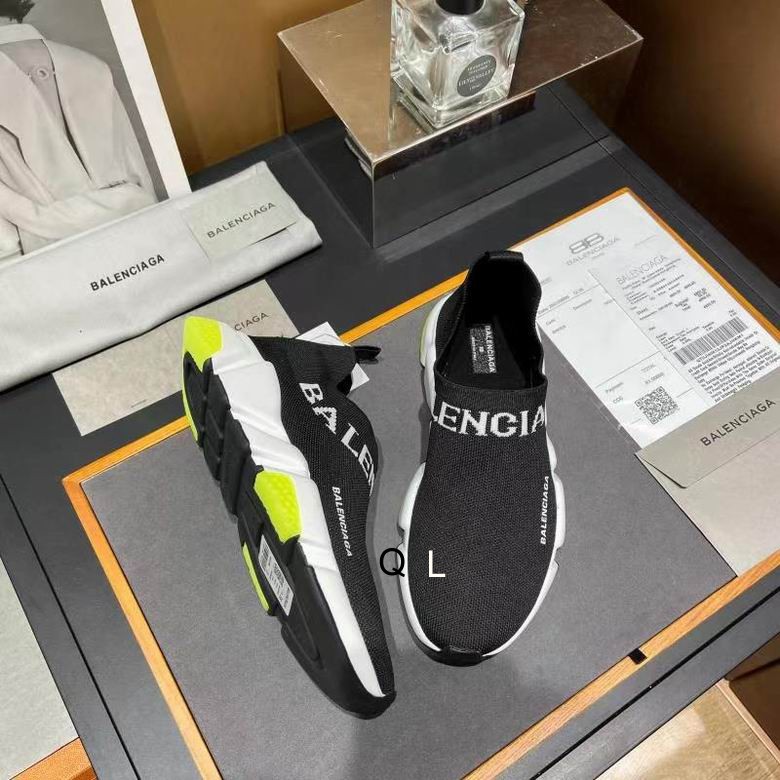 Balenciaga Speed Lace Up Black Yellow