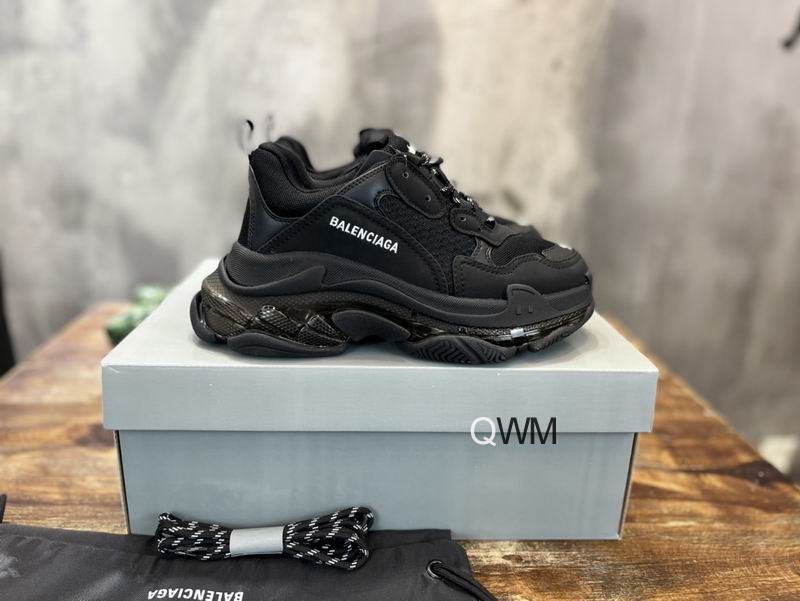 Balenciaga Triple S Black White Laces
