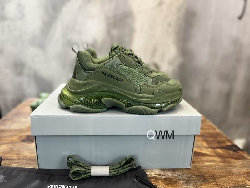 Balenciaga Triple S Clear Sole Dark Green