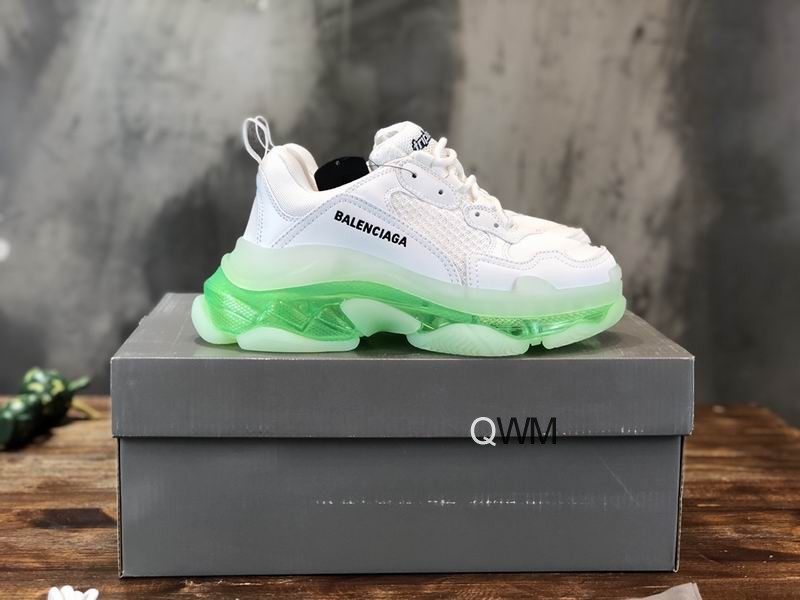 Balenciaga Triple S Clear Sole White Fluo Green