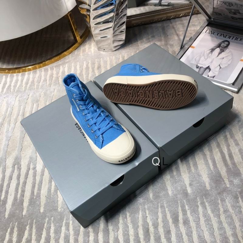 Balenciaga Paris High-Top Sneakers - Blue