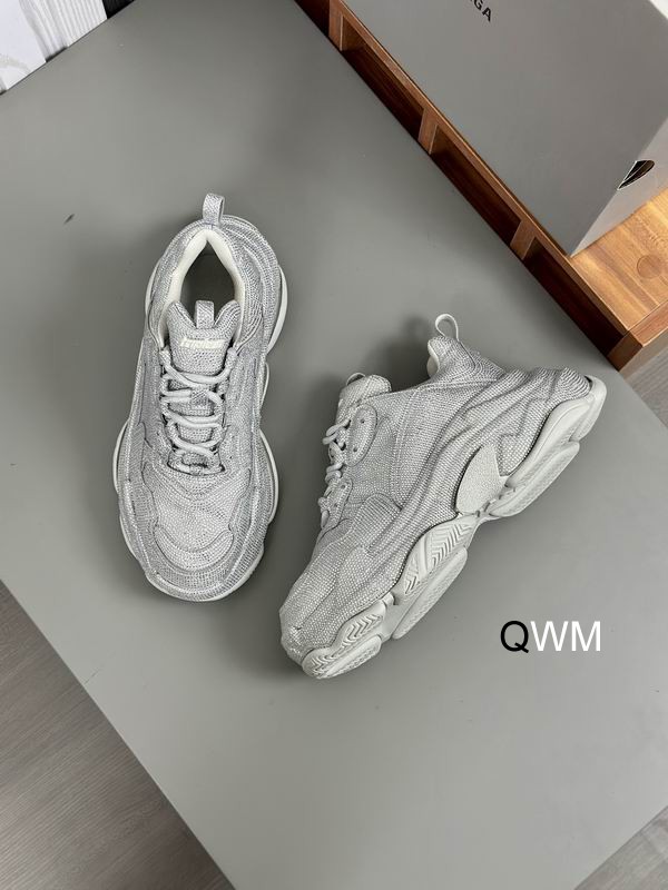 Balenciaga Triple S Light Grey Rhinestones