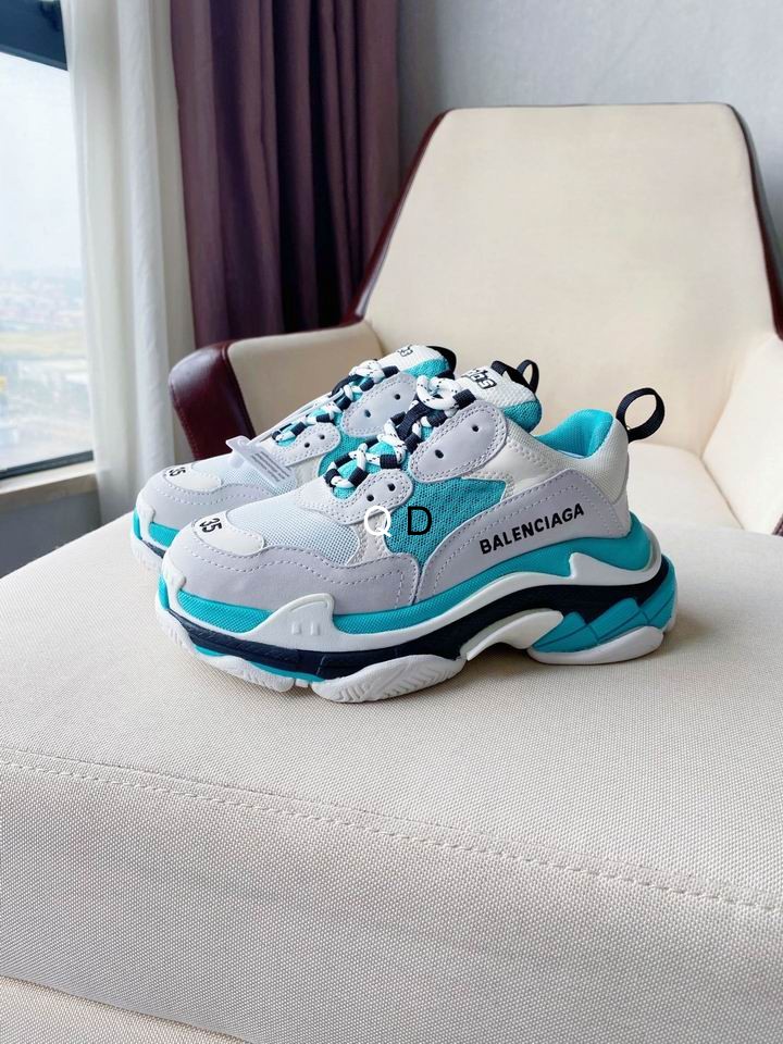 Balencaiga Triple S White Grey Turquoise