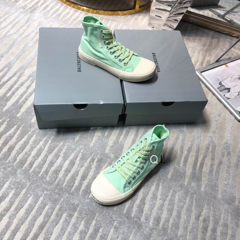 Balenciaga Paris High-Top Sneakers - Green