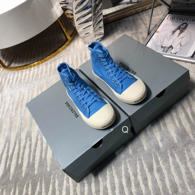 Balenciaga Paris High-Top Sneakers - Blue