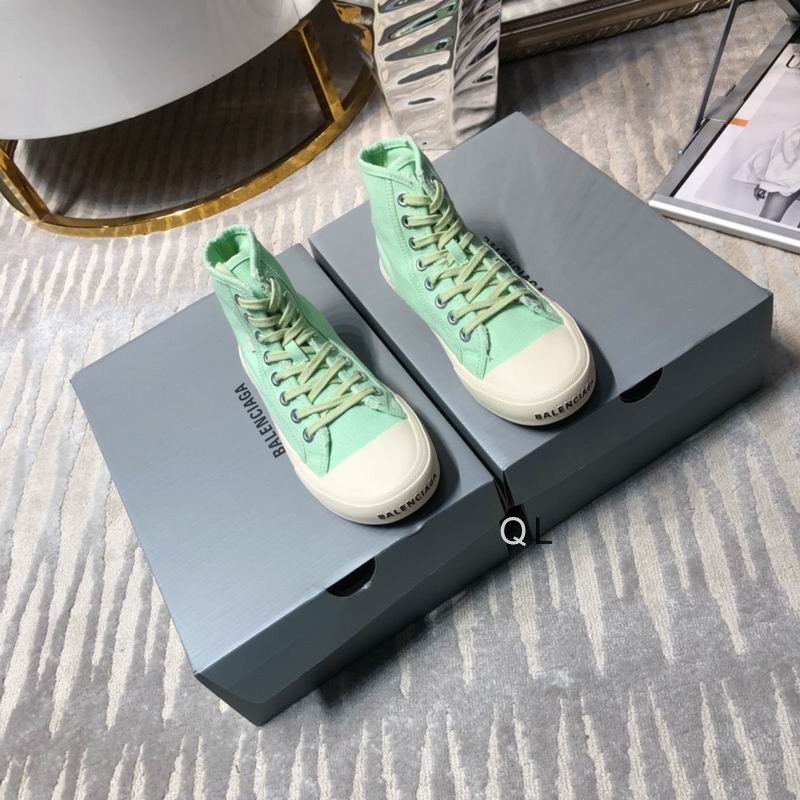 Balenciaga Paris High-Top Sneakers - Green