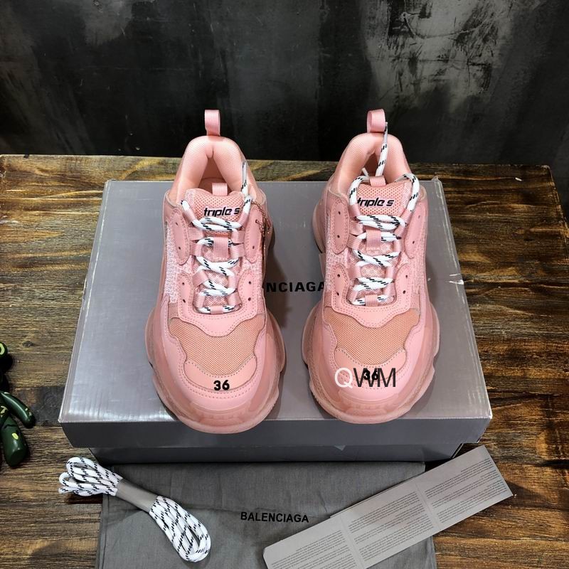 Balenciaga Triple S Clear Sole pale pink